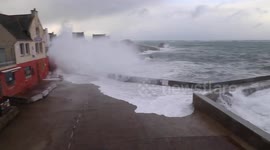 Heavy storm batters the Île de Sein, France