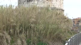 Tivoli: il fiume Aniene diventa bianco