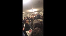 Huge crowds at Highbury and Islington underground