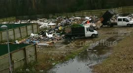 Travellers caught illegally Dumping Rubbish on Big Scale Fly Tipping