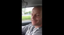 Reaction to surprise holiday on the way to airport