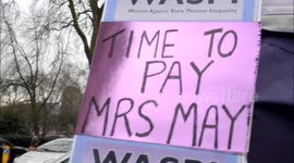 International woman's day anger , Pension theft,