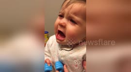 Baby cries when told she cannot have a boyfriend