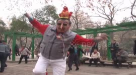 Man invents new 'chicken square dance'