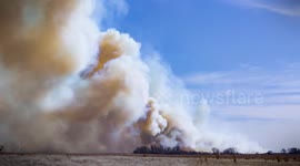 Timelapse of wildfires in Oklahoma