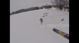 Man 'attacks' friend with Roman candles attached drone