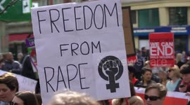 Thousands of women march in London against male violence