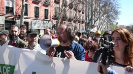 Demonstration for the protection of the Iberian wolf in Madrid, Spain
