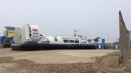 Isle of Wight Hovercraft disappearing into Fog
