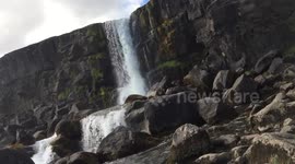 Öxarárfoss Waterfall in Þingvellir/Thingvellir, Iceland (08/31/2016)