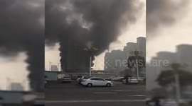 Construction site catches fire in southern China