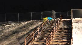 Flipping over the handrail