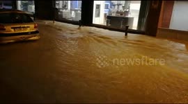 Severe rainstorm causes flooding in Alicante, Spain