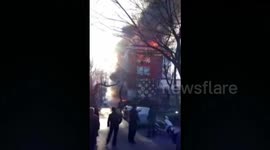 Major fire at residential building in Beijing