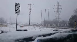Plowing snow in Winter Storm Stella