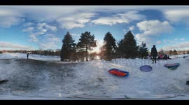 360 Time-lapse video, Sledding