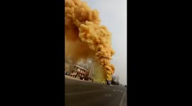 Lorry loaded with pesticide bursts into flames
