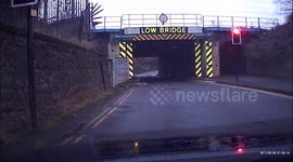 lorry near miss low bridge