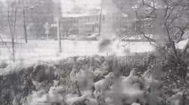 Timelapse footage captures the impact of blizzard on Boston