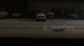 Timelapse footage shows snow blanketing Pennsylvania town