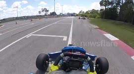 Driver ejected from go-kart during crash