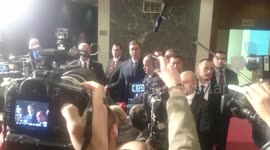 Serbian prime minister Vucic in Sarajevo