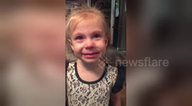 Toddler says she is not crying as she wants to be a 'big' girl