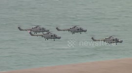 Four LYNX Helicopter farewell fly past