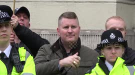 Far-right group faces off against anti-racism protesters
