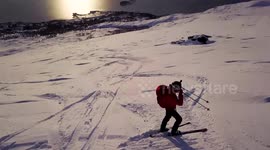 Sunset Skiing Norway