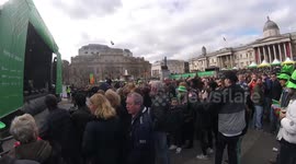 The St Patrick's Day celebrations held in Trafalgar Square in London.