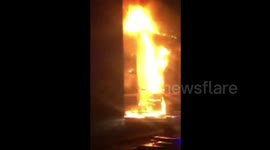 University lab catches fire in northern China