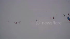 Avalanche buries skiers in the French Alps
