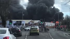 Fire rages at electrical substation in Leicester city centre