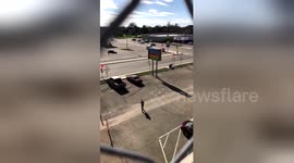 Newsflare Edit - Impressive football trick shot during Spring Break