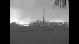 Storm over blackwall mountain water tank
