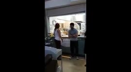 Prank war - husband to be gets pied and a bowl of shaving gel