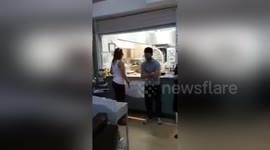 Newsflare Edit - Prank war - husband to be gets pied and a bowl of shaving gel