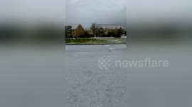 Man can't believe it's snowing in Ireland on the first day of Spring