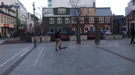 Reykjavik Iceland - skateboarders