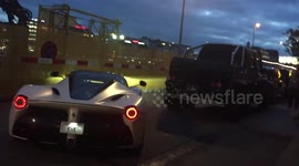 Valet driver nearly crashes LaFerrari into Mercedes