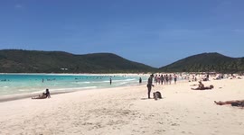Holiday makers make the most of spring break in Culebra, Puerto Rico