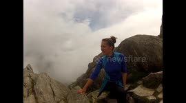 Terrific Tryfan with an Injured Eva