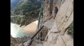 Last Ever Video On The Old Camino Del Rey (Before It Was Rebuilt)