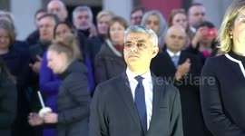Mayor of London Sadiq Khan joins candlelit vigil in Trafalgar Square