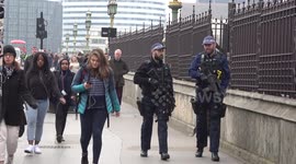 Heavy police presence in Westminster on Friday