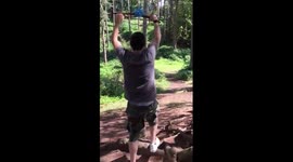 Wait for it.... Rope swing fail ????