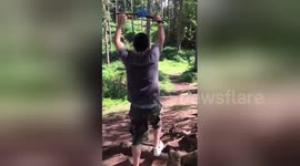 Newsflare Edit - Wait for it.... Rope swing fail ????