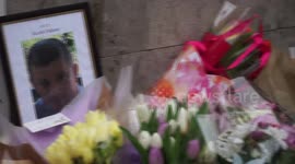 Flowers and tributes on Westminster Bridge for victims of terror attack