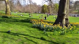 Londoners relax in beautiful Spring sunshine